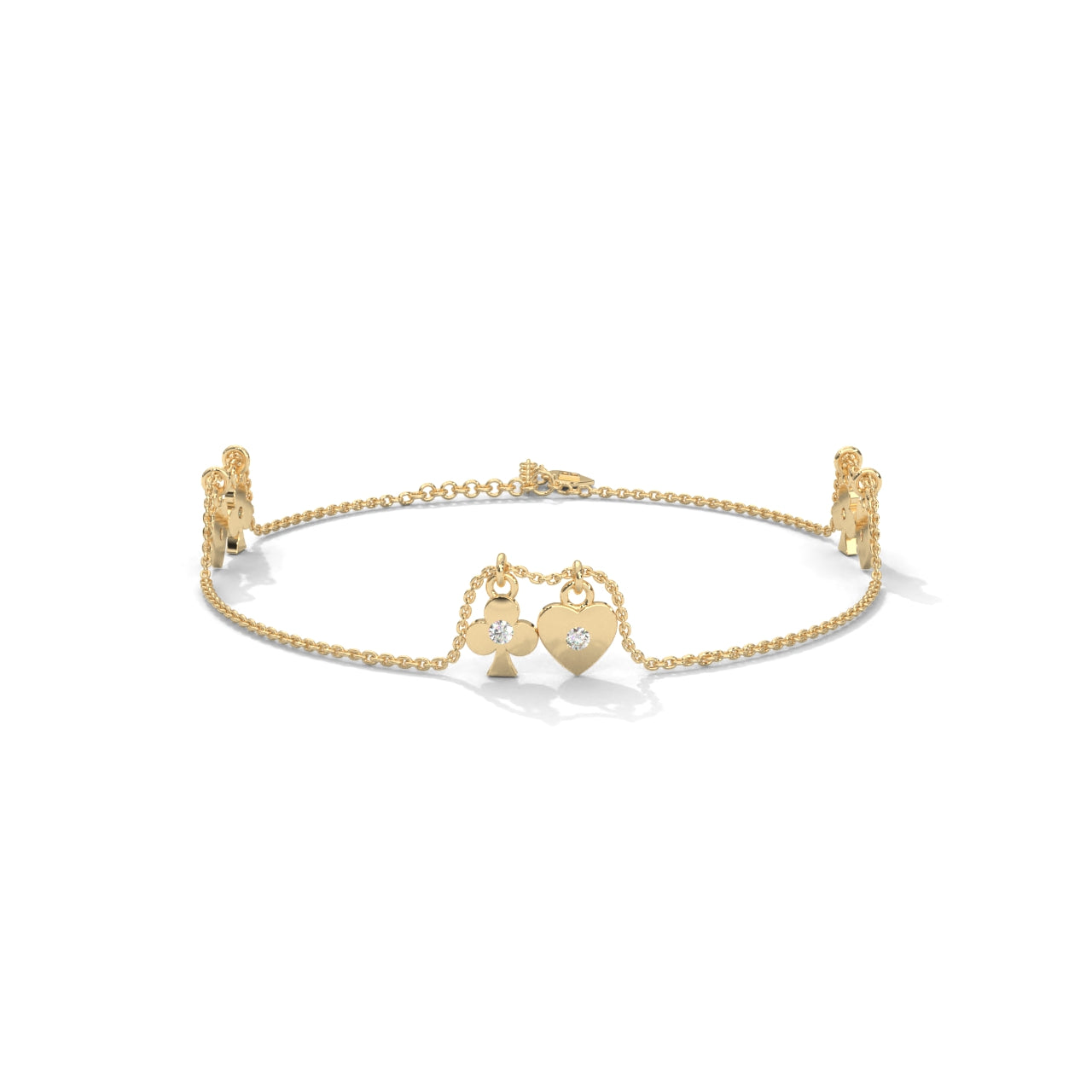 Heart Charm Silver Bracelet
