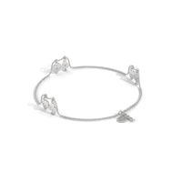 Heart Charm Silver Bracelet
