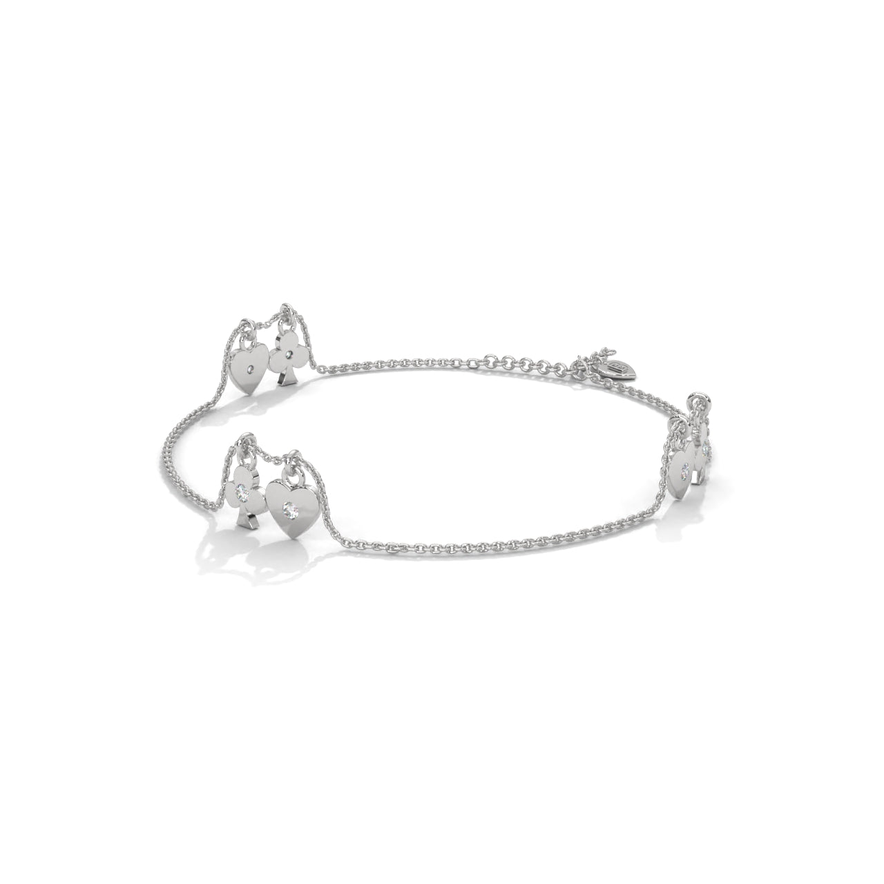 Heart Charm Silver Bracelet