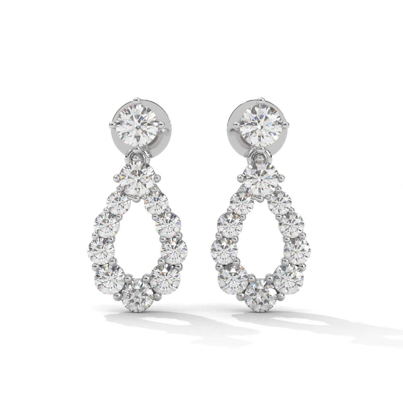 Stylish Teardrop Silver Earrings