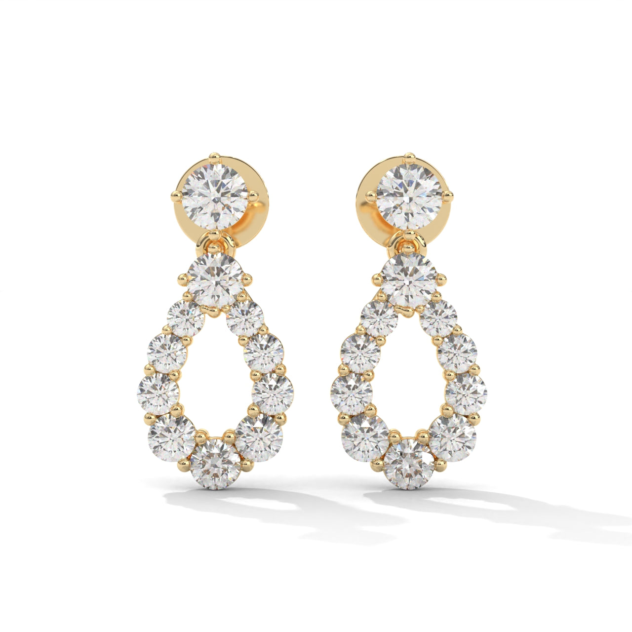 Stylish Teardrop Silver Earrings