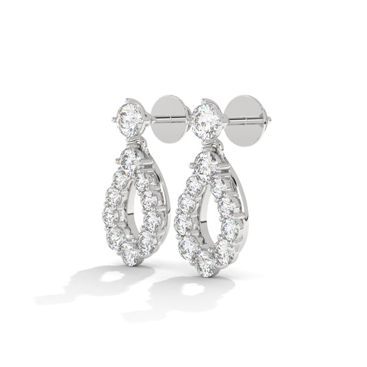 Stylish Teardrop Silver Earrings