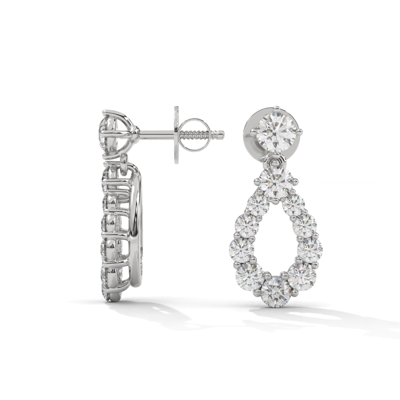 Stylish Teardrop Silver Earrings