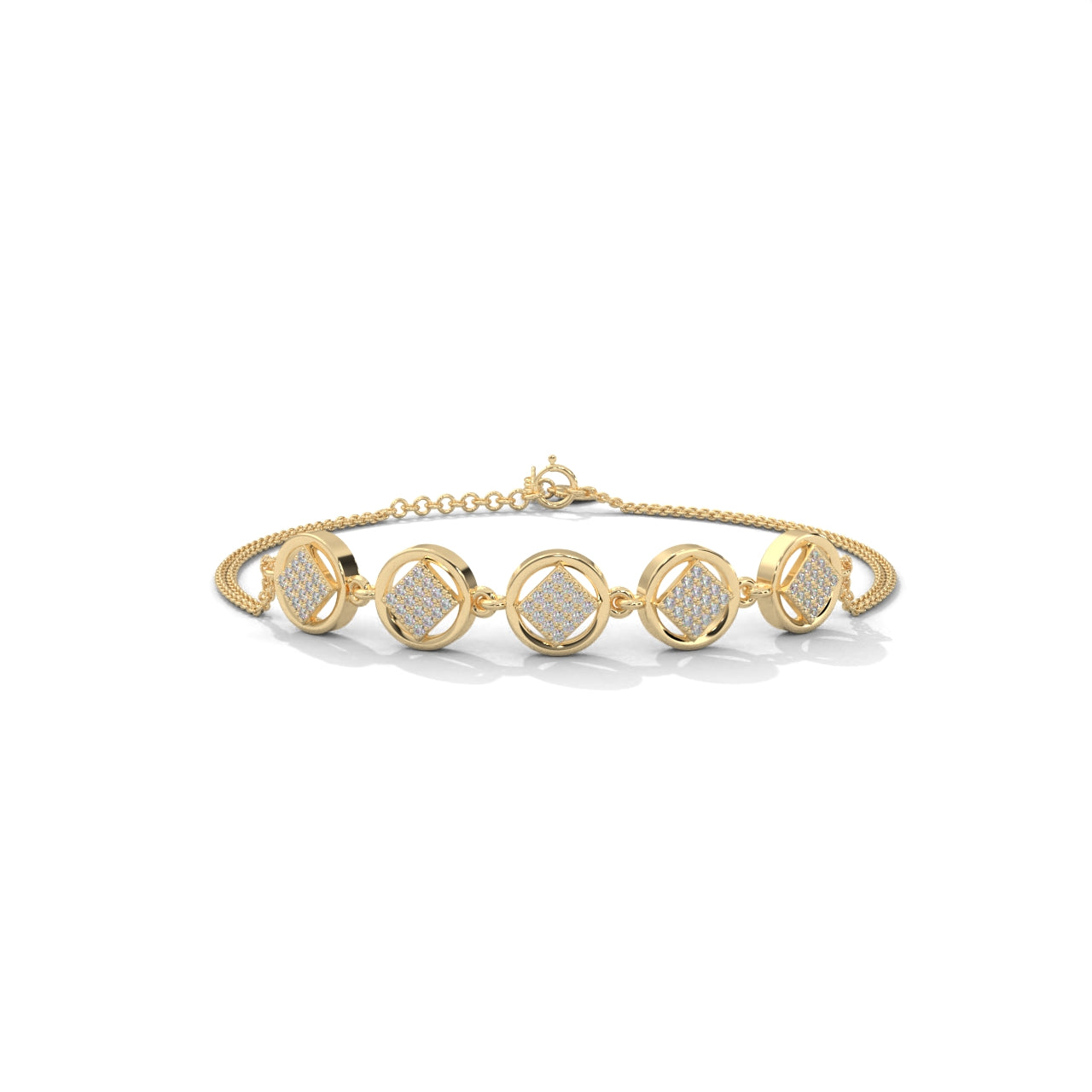 Magnificent Silver Diamond Tennis Bracelet