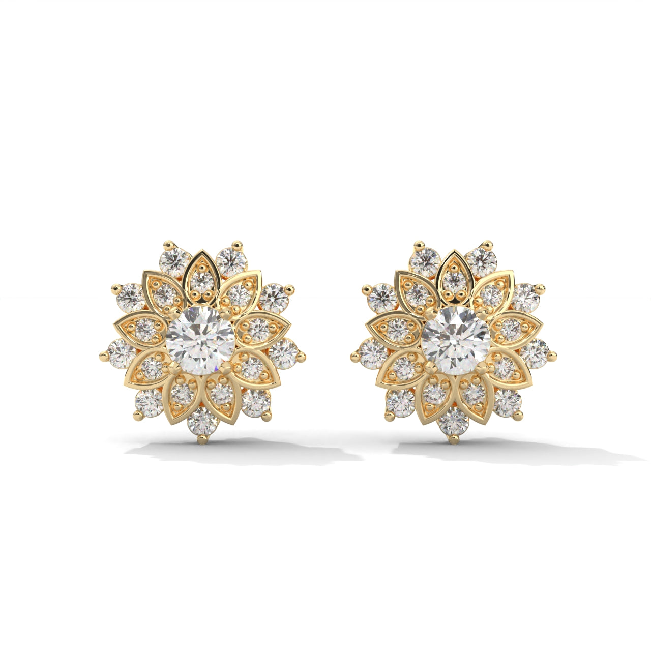 Cluster Silver Earrings