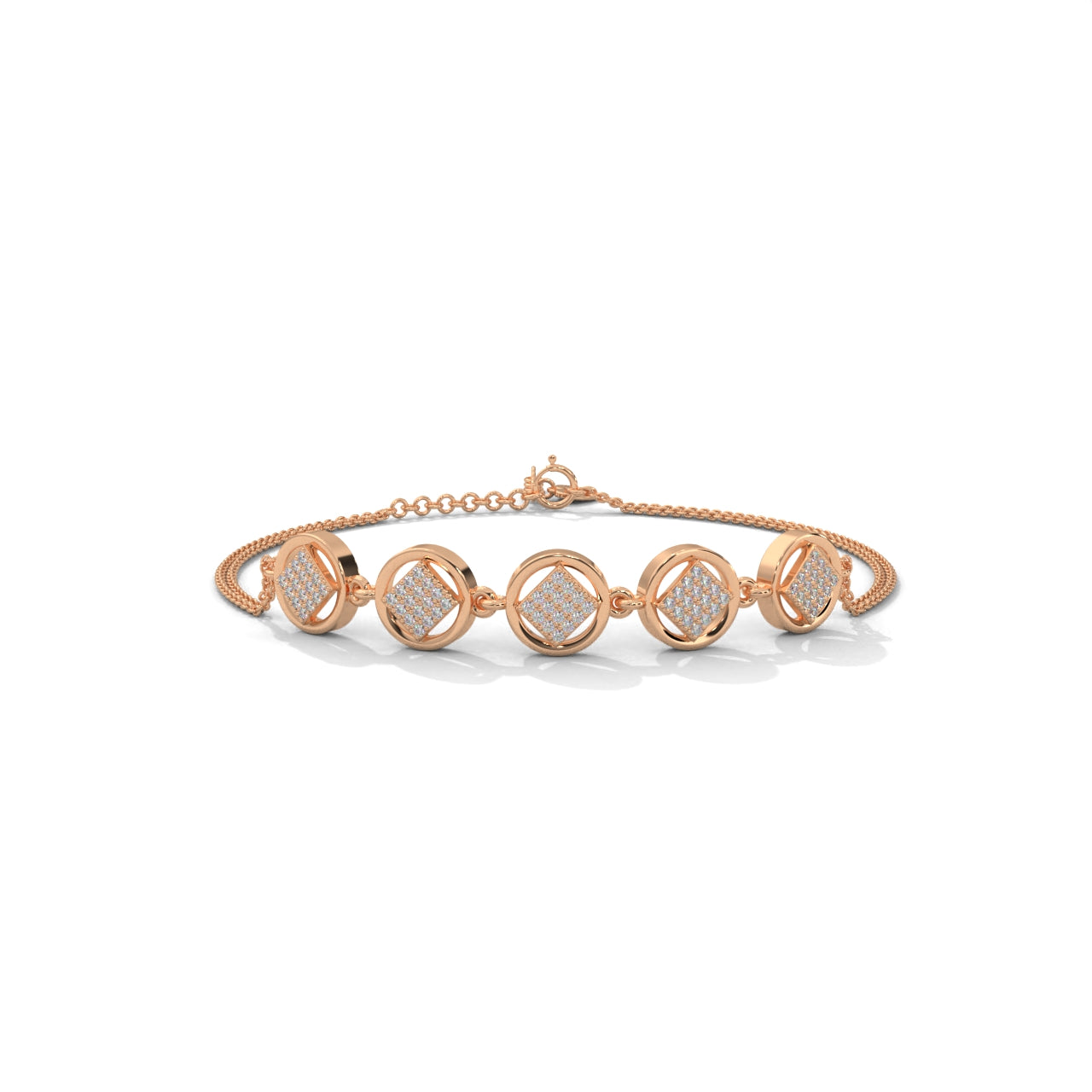 Magnificent Silver Diamond Tennis Bracelet