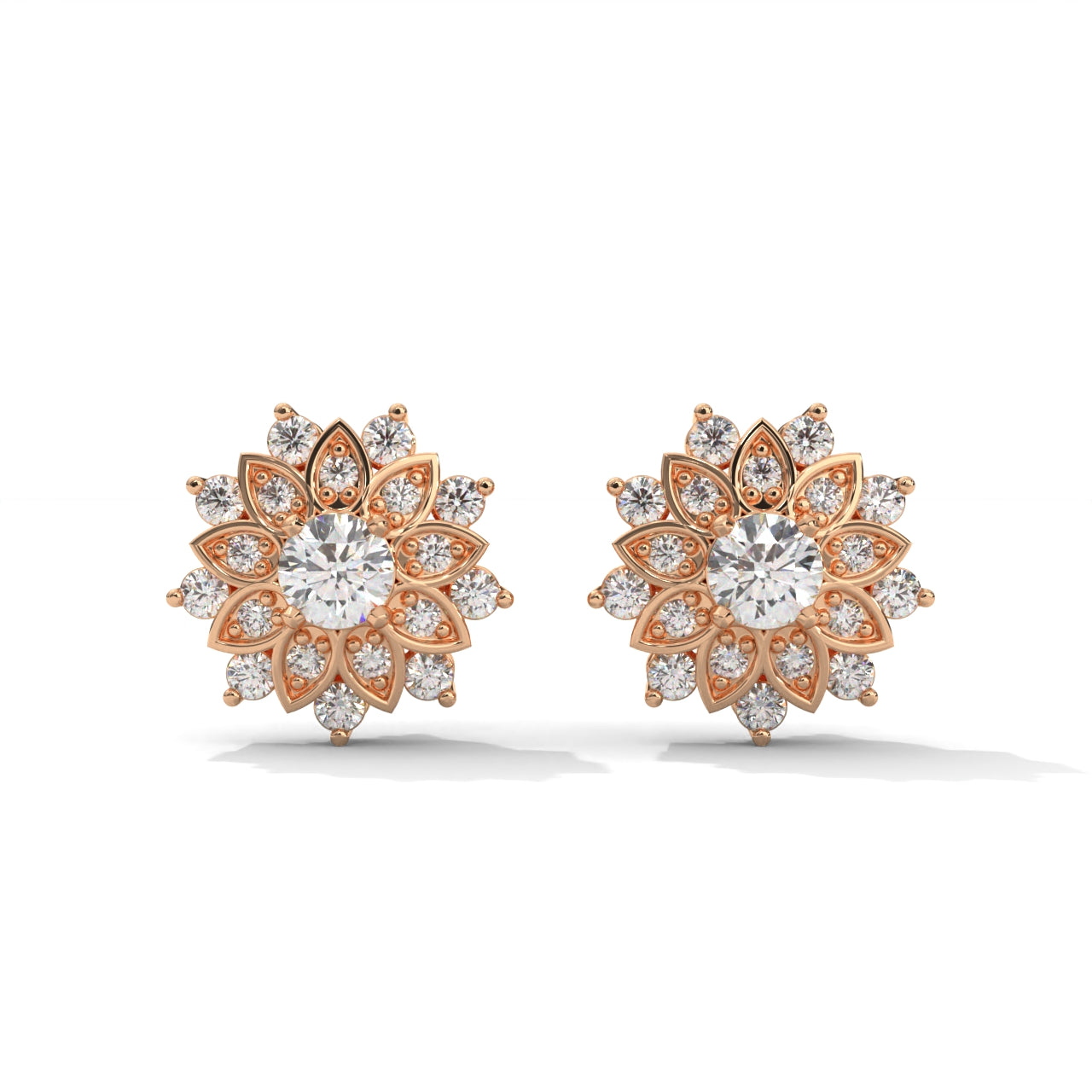 Cluster Silver Earrings