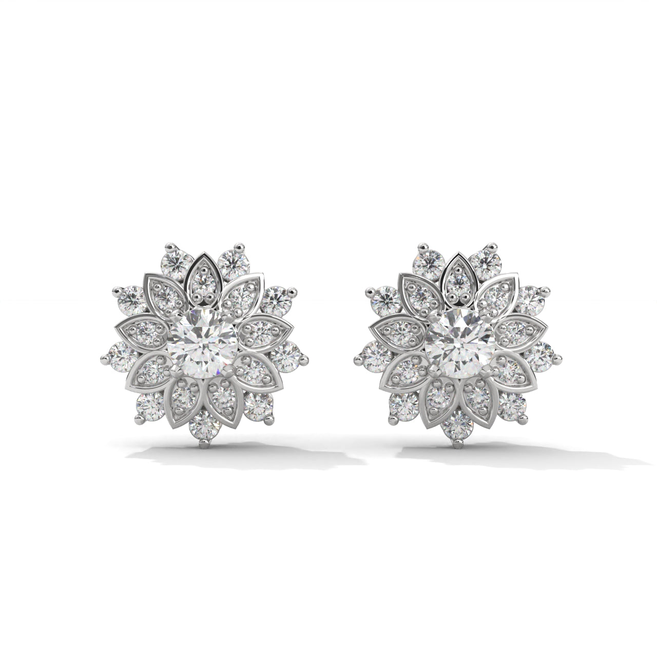 Cluster Silver Earrings