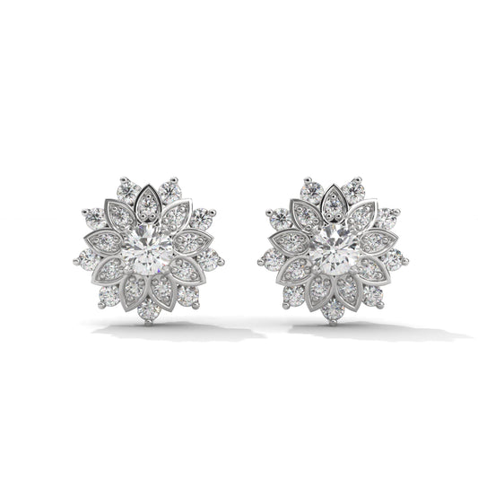 Cluster Silver Earrings