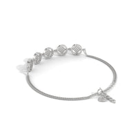 Magnificent Silver Diamond Tennis Bracelet