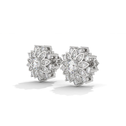 Cluster Silver Earrings