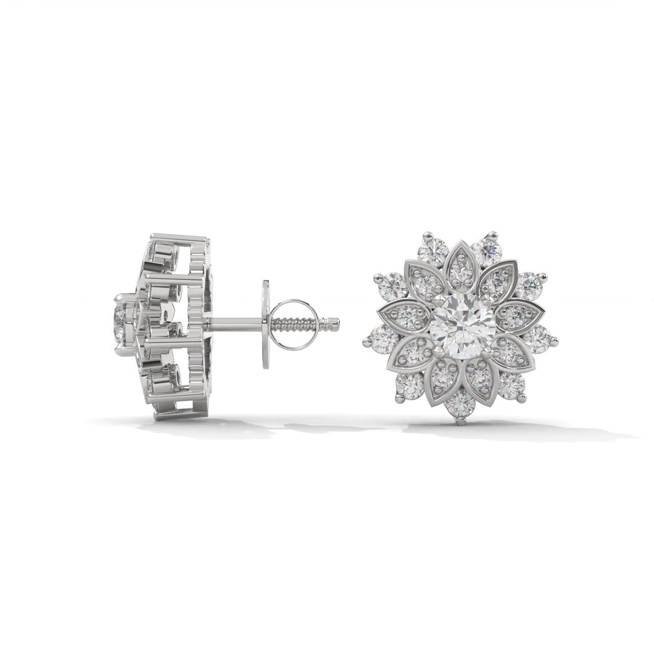 Cluster Silver Earrings