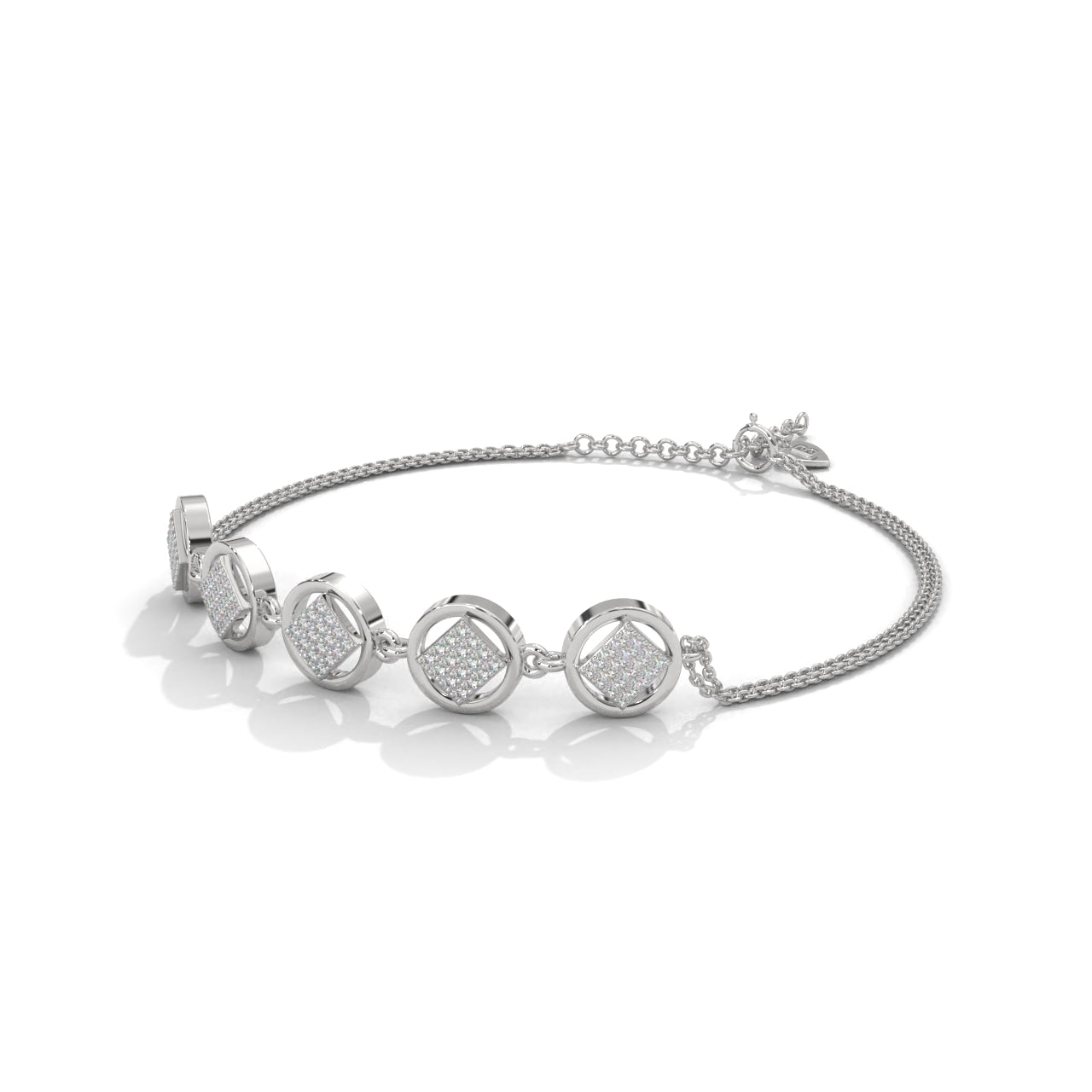 Magnificent Silver Diamond Tennis Bracelet