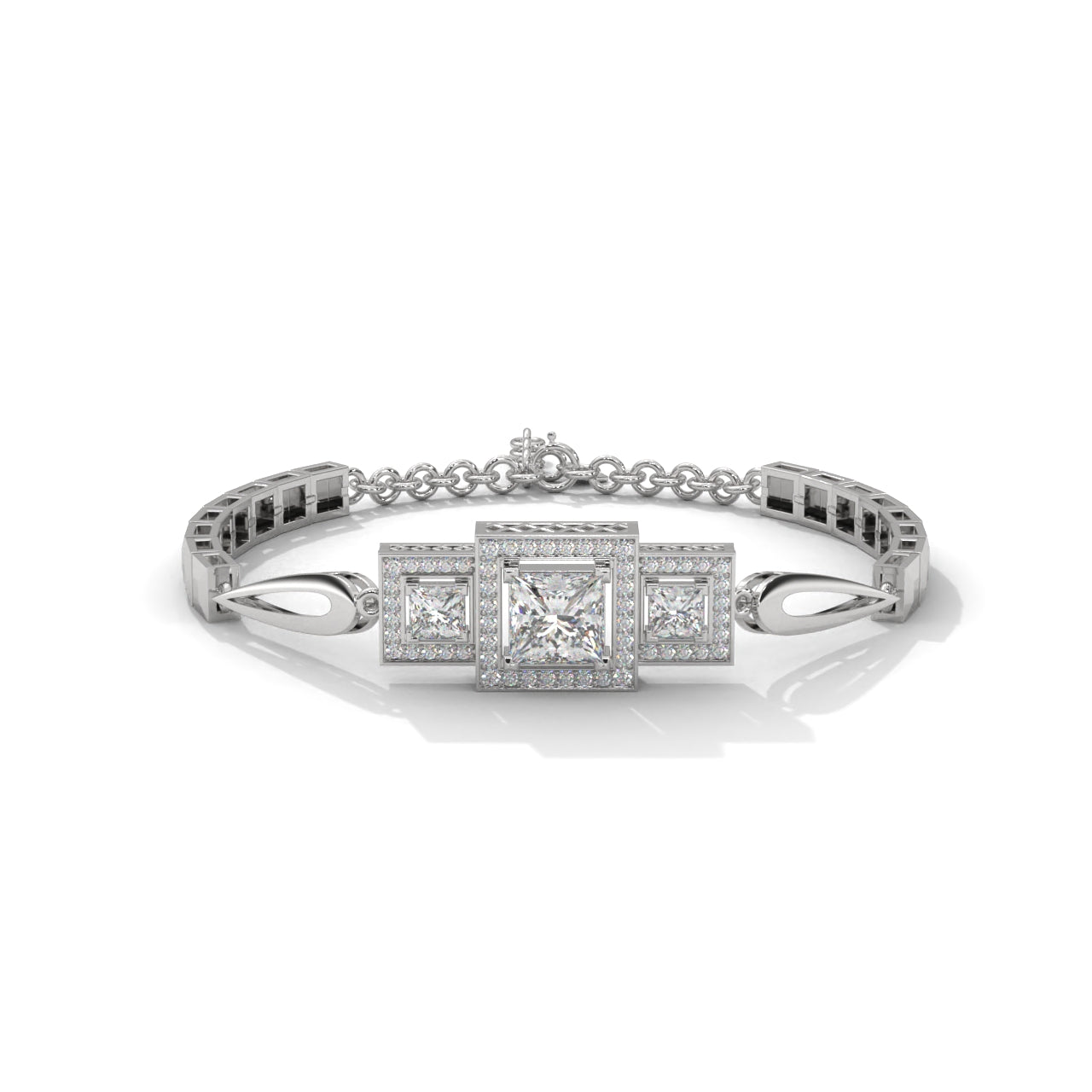 Lustrous Cuff Party Wear Silver Bracelet
