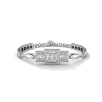 Lustrous Cuff Party Wear Silver Bracelet