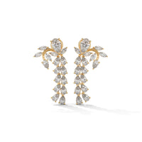 Unique Silver Earrings With Diamond Inlays