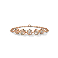 Heart Bezzel Silver Bracelet
