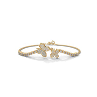 Butterfly Gemstone Silver Bracelet