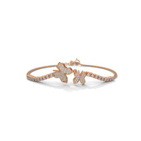 Butterfly Gemstone Silver Bracelet