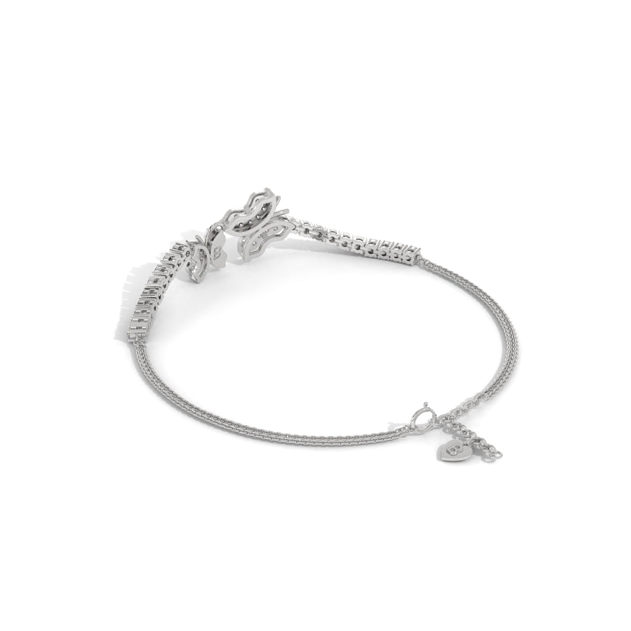Butterfly Gemstone Silver Bracelet