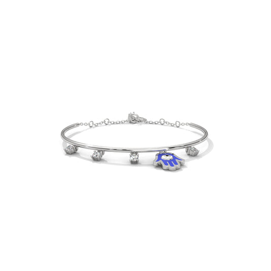 Baby Hand Silver Charm Bracelet
