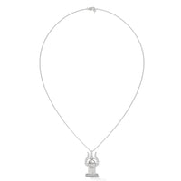 Trident And Shivling Pendant Goddess Silver Necklace