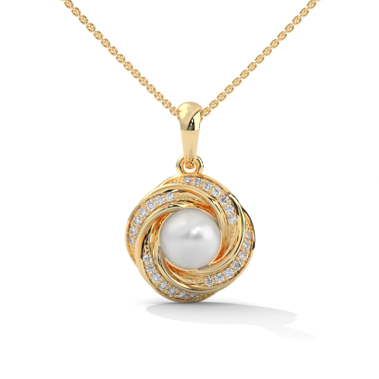 Pearl Twist Silver Necklace