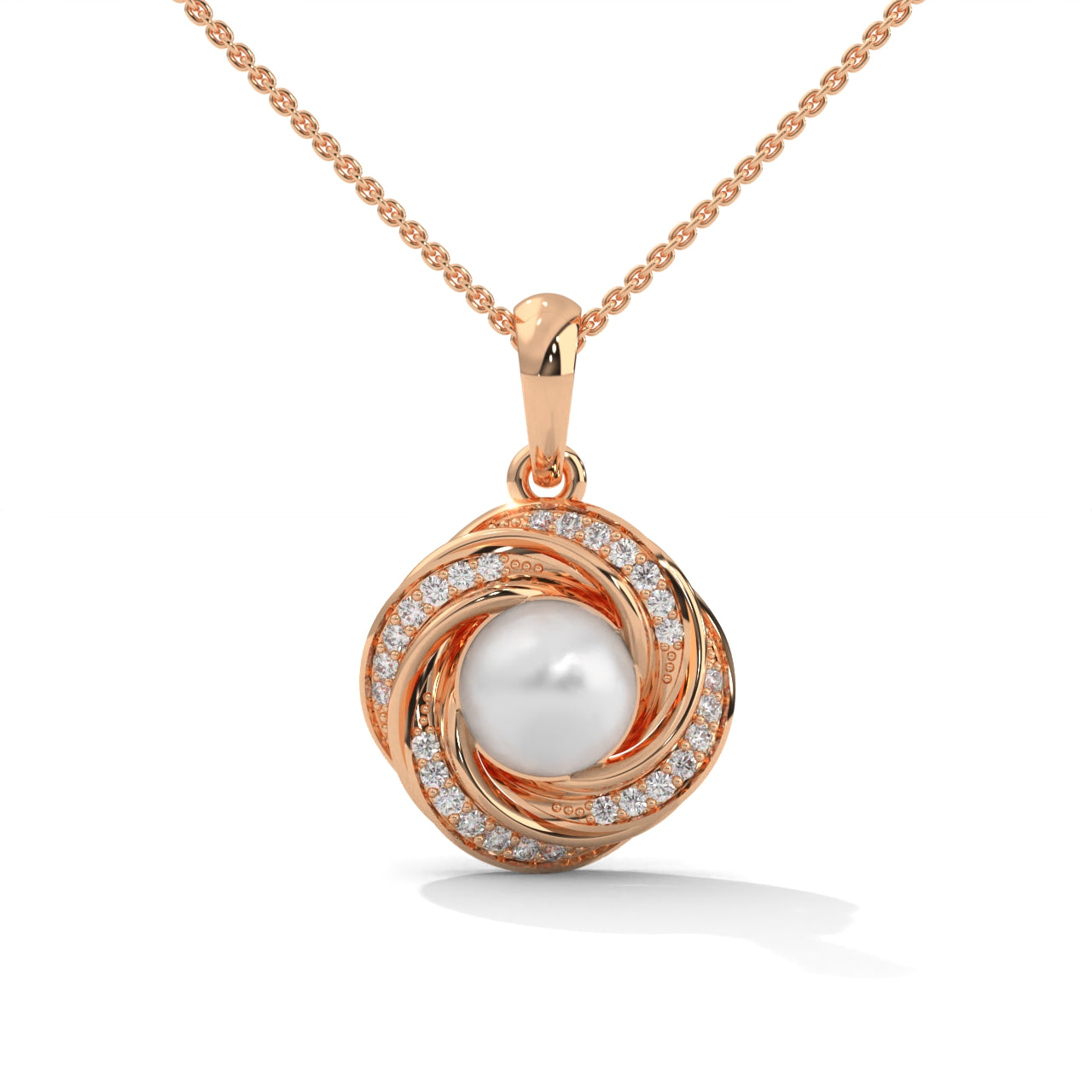 Pearl Twist Silver Necklace