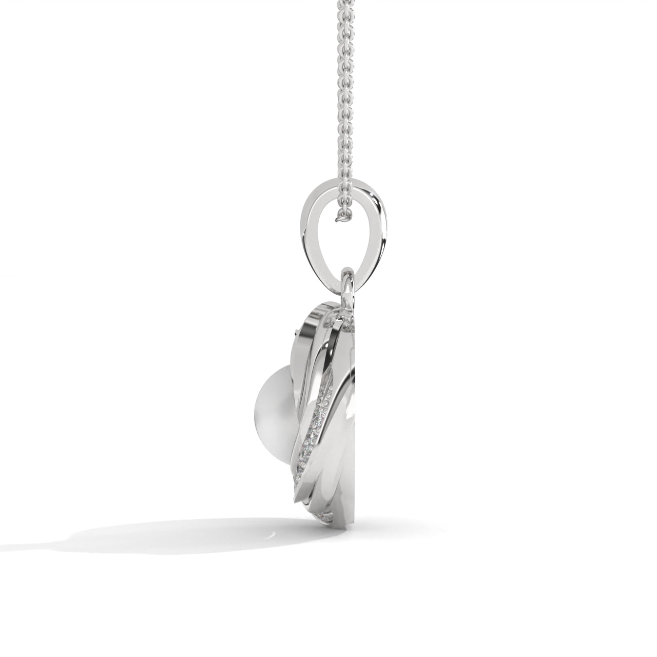 Pearl Twist Silver Necklace