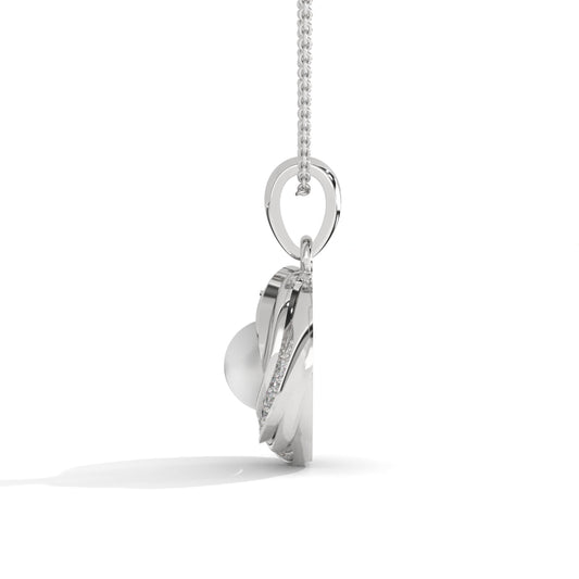 Pearl Twist Silver Necklace