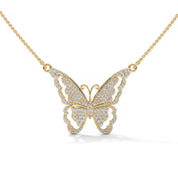 Silver Necklace With Minimalist Geometric Butterfly Pendant