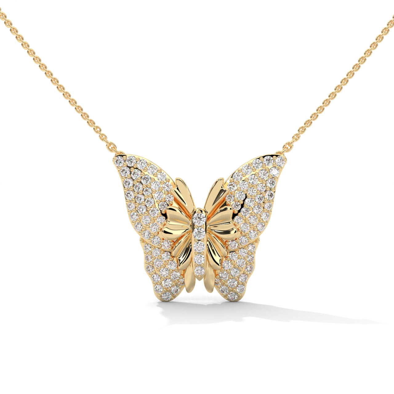Silver Butterfly Necklace For Women