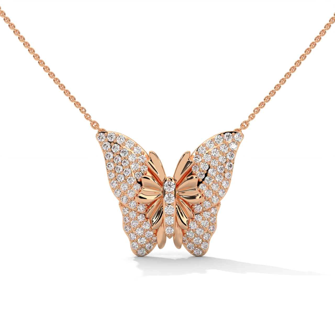 Silver Butterfly Necklace For Women