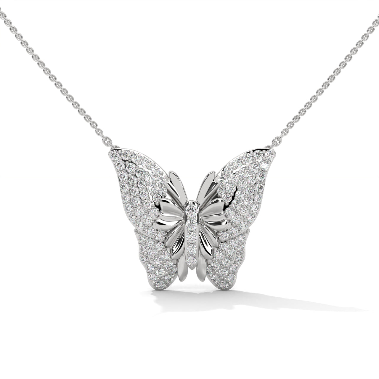 Silver Butterfly Necklace For Women