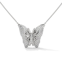Silver Butterfly Necklace For Women