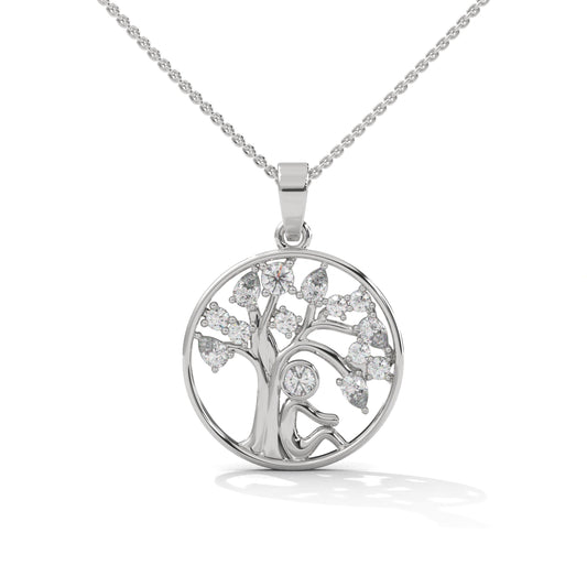 Tree Of Life Silver Necklace For Women