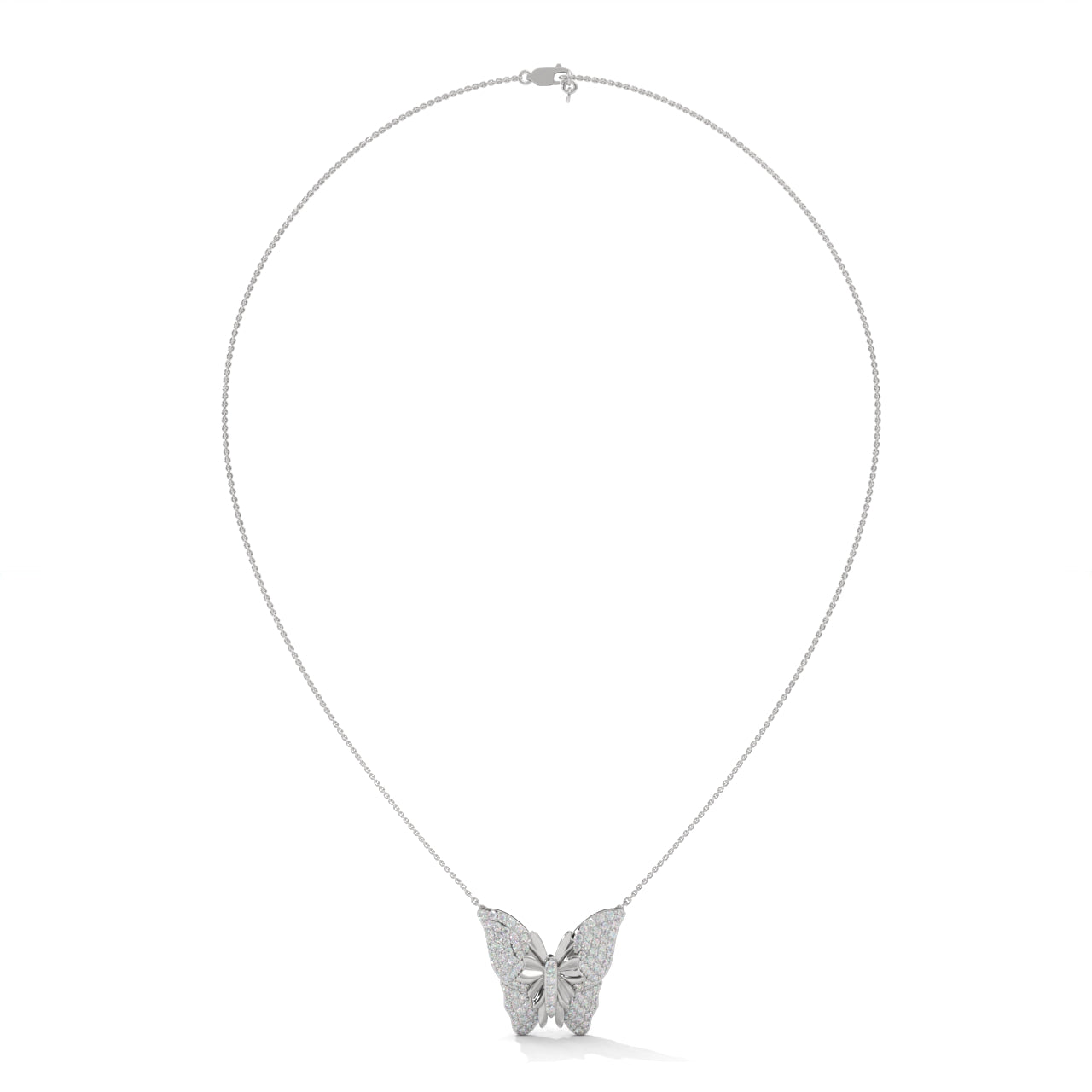 Silver Butterfly Necklace For Women