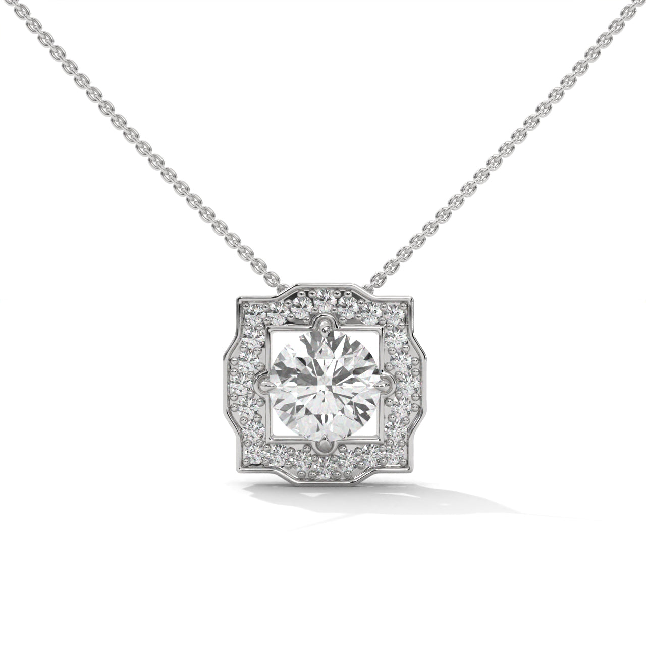 Personalized Engraving Silver Necklace For Women