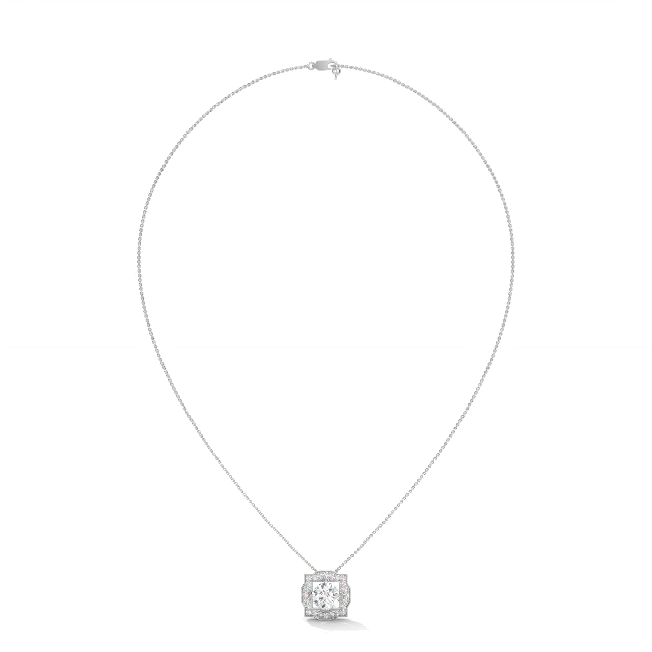 Personalized Engraving Silver Necklace For Women