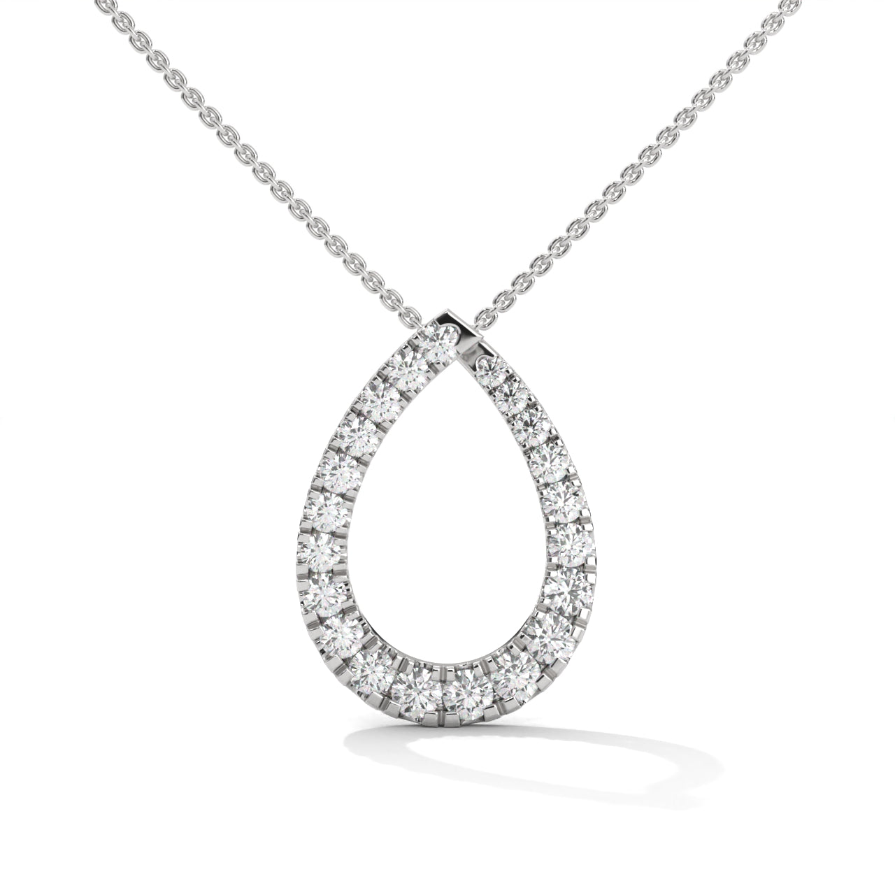 Elegant Silver Necklace| Diamond Pendant | Gift For Her