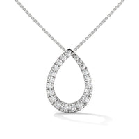 Elegant Silver Necklace| Diamond Pendant | Gift For Her