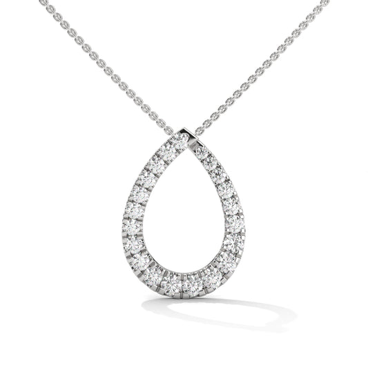 Elegant Silver Necklace| Diamond Pendant | Gift For Her