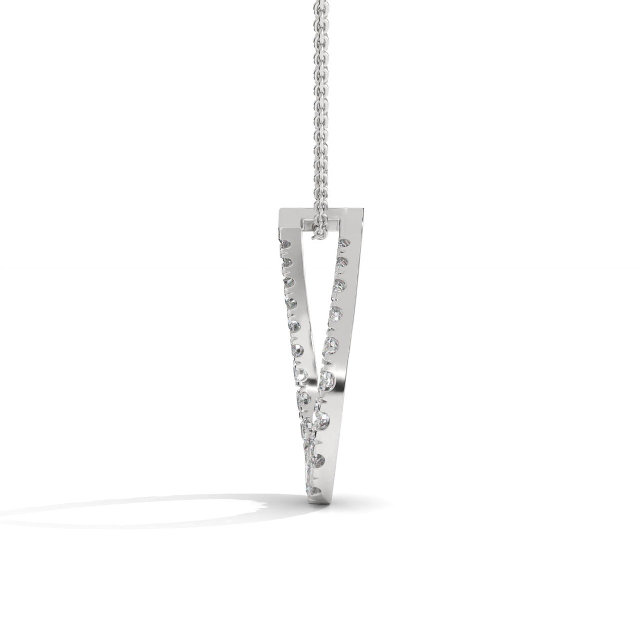 Elegant Silver Necklace| Diamond Pendant | Gift For Her
