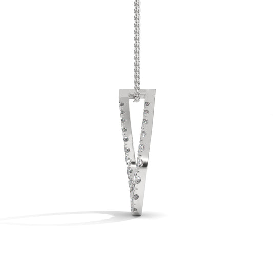 Elegant Silver Necklace| Diamond Pendant | Gift For Her