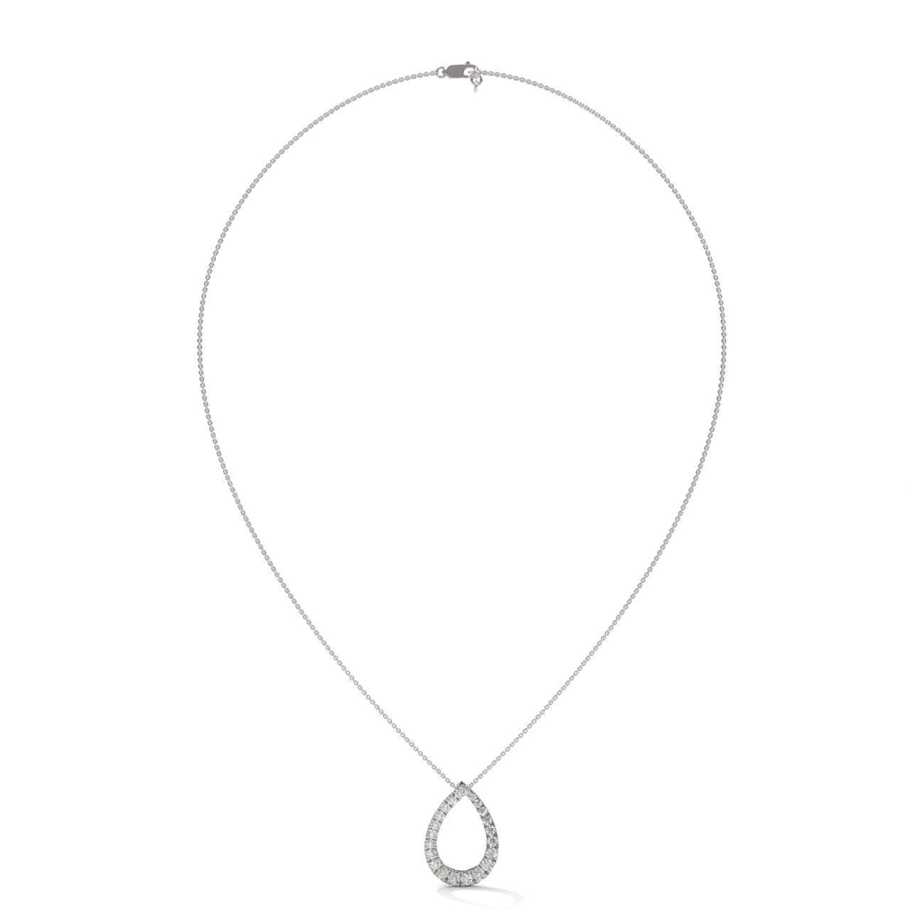 Elegant Silver Necklace| Diamond Pendant | Gift For Her