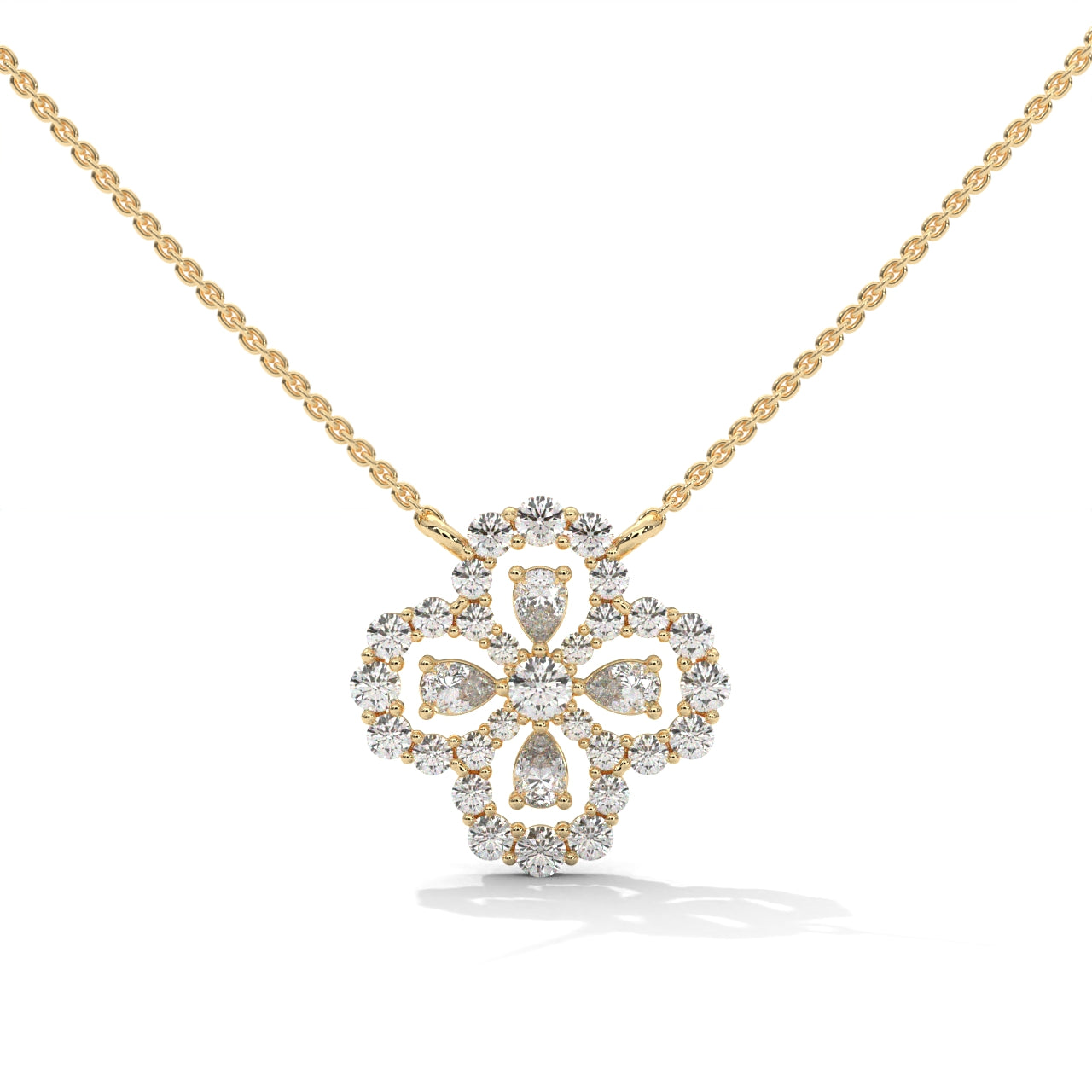 Delicate Flower Silver Necklace