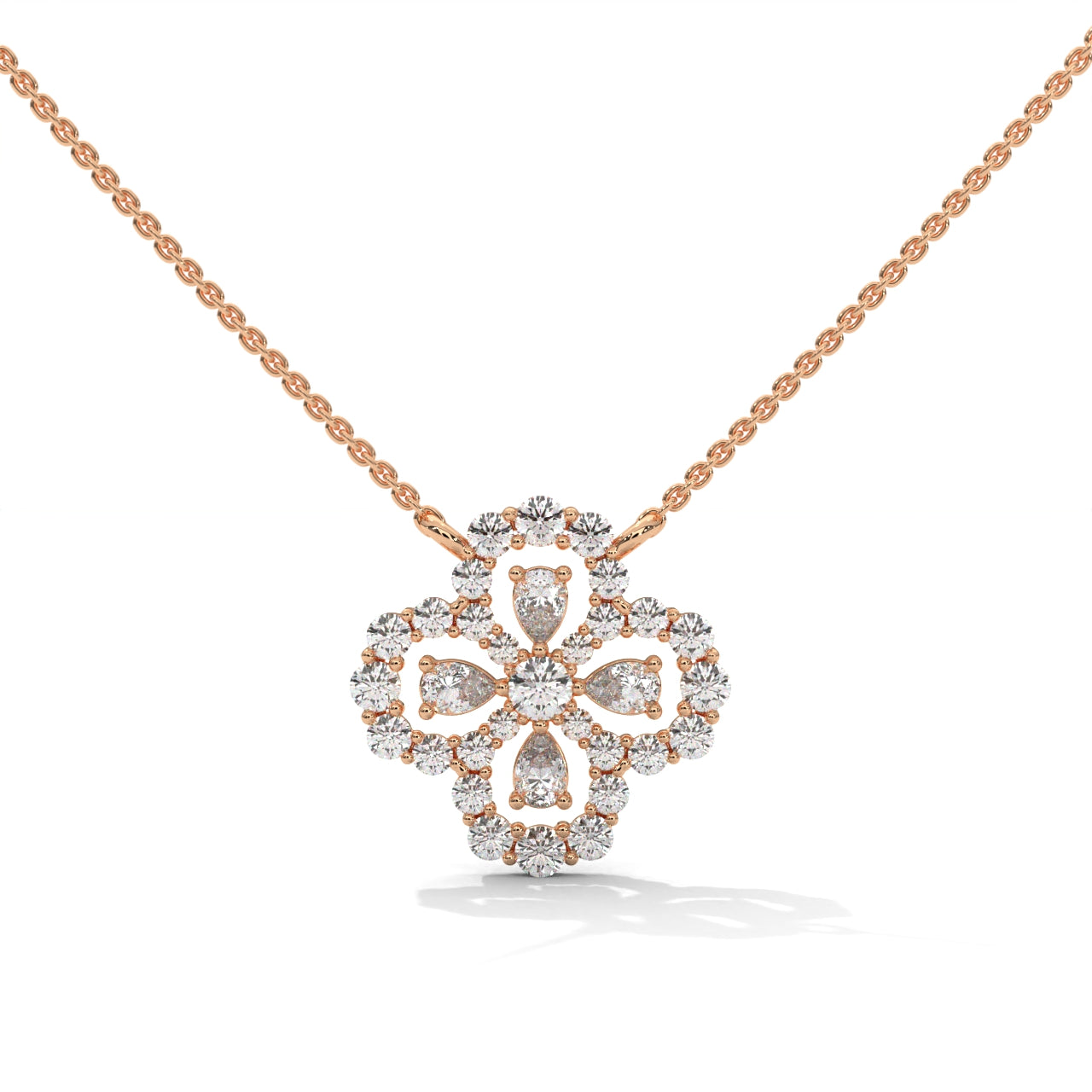 Delicate Flower Silver Necklace