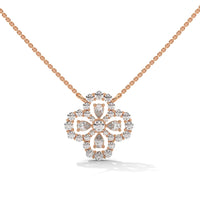 Delicate Flower Silver Necklace