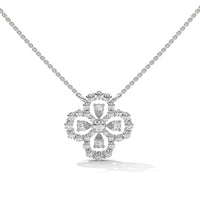 Delicate Flower Silver Necklace