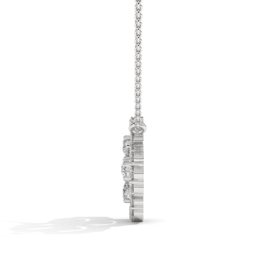 Delicate Flower Silver Necklace